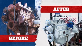 Old Engine Restoration Start to Finish Ford 300 Inline Six ASMR [upl. by Ailima]