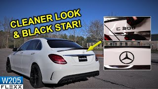 How to debadge and install BLACK STAR Mercedes Trunk Emblem [upl. by Athiste507]