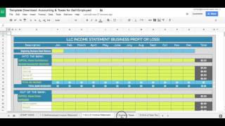 The BUSINESS SPREADSHEET TEMPLATE for SelfEmployed Accounting amp Taxes ampLLCs [upl. by Emaj408]