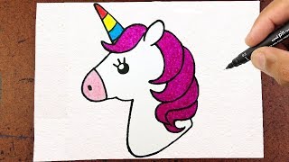 COMO DESENHAR UM UNICÓRNIO 🦄 Fácil [upl. by Olmsted983]