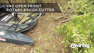 V40 Open Front Rotary Brush Cutter  Skid Steer Attachment [upl. by Rosen]