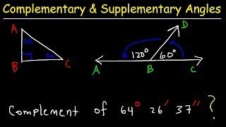 Complementary and Supplementary Angles [upl. by Mehala752]