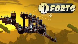 Forts  Best Cannon Fort Ever  Lets Play Forts Multiplayer Gameplay [upl. by Marashio]