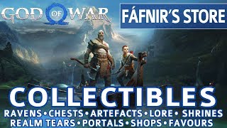 God of War  Fafnirs Storeroom All Collectible Locations Ravens Chests Artefacts Shrines [upl. by Tull958]