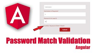 Password And Confirm Password Match Validation Reactive form  Angular tutorial  Angular  Form [upl. by Aronos291]