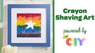 DIY Crayon Shaving Art  Crayola CIY Create It Yourself [upl. by Annoyed]