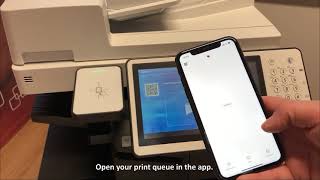 uniFLOW Online Print amp Scan app Print job release [upl. by Claudelle]