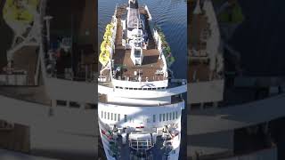 Birds Eye View of Cruise Ship ASTORIA in Kiel Canal  Shorts [upl. by Samalla878]