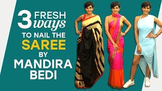 Mandira Bedi 3 fresh ways to nail the saree  Fashion  Pinkvilla  Bollywood [upl. by Ilyse771]