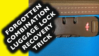 How to Unlock Forgotten TSA Combo Dial Lock EASY [upl. by Ahsikahs]