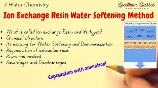 Ion exchange resin for water SofteningDemineralization BTech BSc Simple and easy explanation [upl. by Oikim]