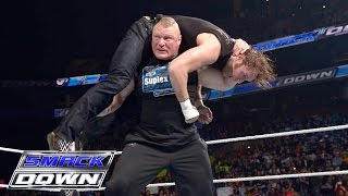 Brock Lesnar Dean Ambrose and The Wyatt Family all go to war SmackDown March 24 2016 [upl. by Hgalehs]