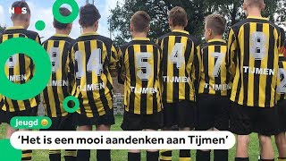 Bijzonder voetbaltoernooi voor overleden Tijmen [upl. by Eissirc]