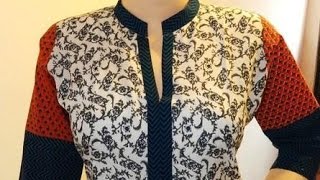 kurti collar neck design cutting and stitching for beginners [upl. by Lindeberg]