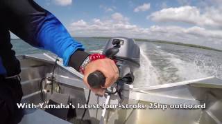 New Yamaha F25 tillersteered fourstroke outboard Review [upl. by Anaeerb]