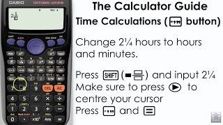 Time Calculations using Casio Calculator  Degrees Minutes amp Seconds button  DMS [upl. by Anuahc178]