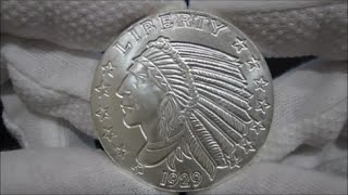 1929 American Incuse Indian Silver Coin 1 Oz [upl. by Agee16]