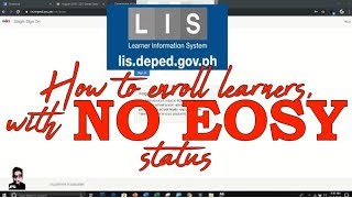 LIS Tutorial No2 How to enroll learners with NO End of School Year Status EOSY [upl. by Jaye791]