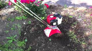 Mantis 4Cycle TillerCultivator Powered by Honda  Review [upl. by Assetal]