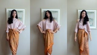 4 Easy Ways To Wear a Kain Batik  GemmaDelicia [upl. by Anibur754]