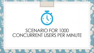 Scenario for 1000 Concurrent Users Per Minute Jmeter [upl. by Paik]