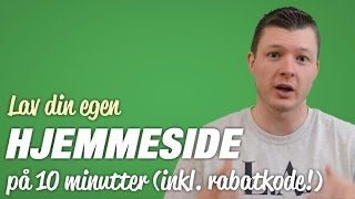 Lav din egen Wordpress hjemmeside på 10 min inkl rabatkode [upl. by Eihtur]