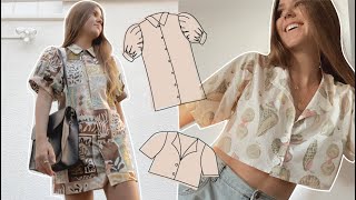 DIY  Button Up Dress or Shirt Self Drafting Process [upl. by Ruperta]