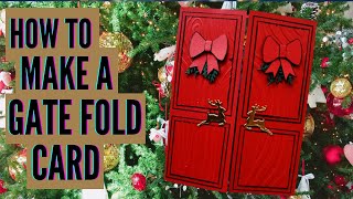 Gate Fold Christmas Door Card [upl. by Nahtanhoj]