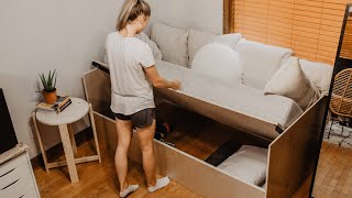 DIY Sofa Bed with Storage [upl. by Eissirhc124]