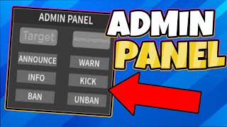 New Version On Channel ADMIN PANEL in ROBLOX [upl. by Sension]