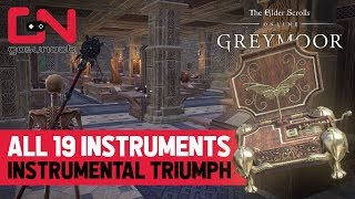 ESO Greymoor All 19 Musical Instruments Locations  Instrumental Triumph Achievement [upl. by Latoyia575]