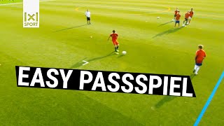 Schattenspiel Trainiere Passspiel Freilaufen und die Ballmitnahme ⚽️ [upl. by Auqinihs]