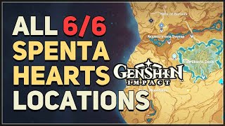 All Spenta Hearts Locations Genshin Impact [upl. by Nylsor]