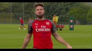 GIROUD IN GOAL  What happened after training [upl. by Center595]