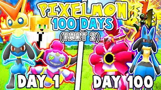 We Spent 100 Days In Minecraft Pixelmon Duo Pokemon In Minecraft  Part 2 [upl. by Jacobah]