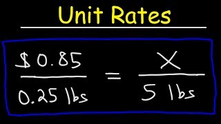 Unit Rates Ratios amp Proportions  Word Problems [upl. by Ankney]