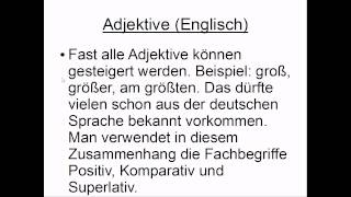 Adjektive Englisch Grammatik [upl. by Eek]