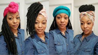 5 EASY HEADWRAPS for Faux Locs amp Braids [upl. by Arval]