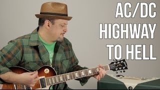 ACDC Highway to Hell Electric Guitar Lesson  Tutorial [upl. by Neerroc]