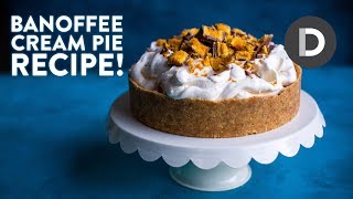 How to make BANOFFEE PIE Caramel Cream Banana Dessert [upl. by Coates]