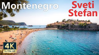 Sveti Stefan Budva Montenegro 🇲🇪 4K Walking Tour September 2021 [upl. by Hampton]