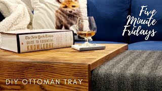 Easy DIY Ottoman table tray top with Shou Sugi Ban [upl. by Obocaj]