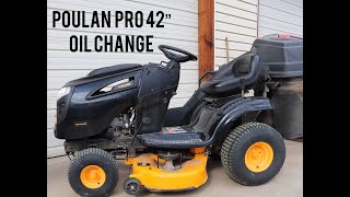 Poulan Pro 42quot oil change [upl. by Wolfson]