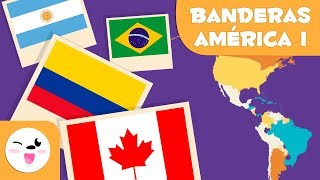 Las banderas de América I  Geografía para niños [upl. by Aniretac]