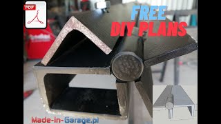 Giętarka zaginarka do blachy  FREE PLANS budowa sheet metal bending machine листогибочный станок [upl. by Strohl]