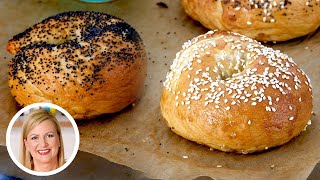 Professional Baker Teaches You How To Make BAGELS [upl. by Beilul]