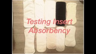 Testing Cloth Diaper Insert Absorbency [upl. by Rhpotsirhc]