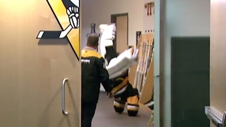 Another reason to love Fleury he can cartwheel in goalie equipment [upl. by Sinai]