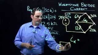 Circuits I Example with Wheatstone Bridge Unbalanced [upl. by Alrad626]