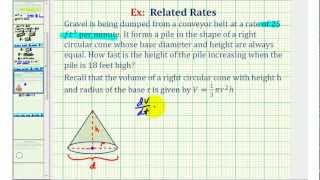 Ex Related Rates  Right Circular Cone [upl. by Younglove]